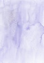 Watercolor gradient pastel purple background texture, hand painted. Aquarelle ombre light lavender backdrop, stains on paper Royalty Free Stock Photo