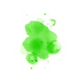 Watercolor grass green spot free shape splash