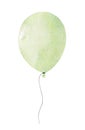 Watercolor green balloon isolated on white background Royalty Free Stock Photo