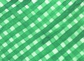 Watercolor green checkered pattern. Excellent vintage background for your design.