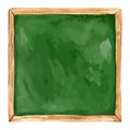 Watercolor Green school board. Royalty Free Stock Photo