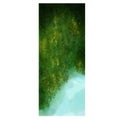 Watercolor green trees illustration template. Bright, colorful digital painting Royalty Free Stock Photo