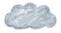 Watercolor grey cloud, dark clouds, clip art cloud for children art concept