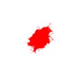 Beautiful red stroke paint brush for draw Royalty Free Stock Photo