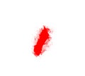 Abstract red stroke paint brush for draw Royalty Free Stock Photo