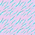 Watercolor had drawn seamless kawaii cute nice pink blue turquoise boho feather bird wing patter