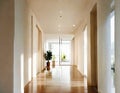 Watercolor of hallway modern home house design Royalty Free Stock Photo