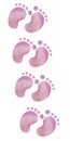 Watercolor hand drawn baby boy blue foot print isolated on white background. Its a boy illustration. Baby shower boy footprint