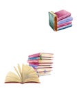 Watercolor hand drawn books seamless pattern Royalty Free Stock Photo