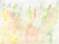 Watercolor hand drawn elements yellow green