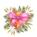 Watercolor Hand Drawn floral composition for card making, paper, textile, printing, packaging