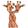 Watercolor Hand Drawn Giraffes Compositions for card making, paper, textile, printing, packaging