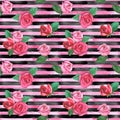 Striped roses fashion texture Royalty Free Stock Photo