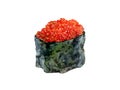 Watercolor hand drawn sushi caviar realistic illustration isolated on white.