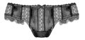 Watercolor woman black lace lingerie underwear, sexual panties, style clothes