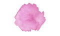 Watercolor hand-painted abstract spread pink colors stain illustration texture on white background