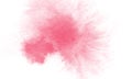 Watercolor handpainted abstract spread pink colors stain illustration texture on white background