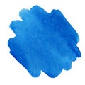 Watercolor hand painted abstract texture. Classic blue gradient background on textured paper. Circle Creative soft