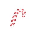 Watercolor hand painted christmas red spiral candies illustration