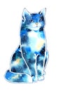 Decorative cat with space coloring