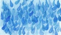 Watercolor hand painted nature abstract sea wave background with blue drops design texture Royalty Free Stock Photo