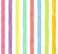 Watercolor hand-painted rainbow stripes seamless pattern Royalty Free Stock Photo