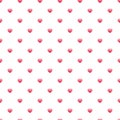 Watercolor hand painted Red Hearts Seamless Pattern. Holiday Texture, Abstract Background for Valentines Day, Love design