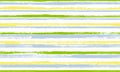 Watercolor handdrawn irregular stripes vector seamless pattern. Variegated linen fabric print