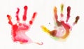 Watercolor handprints