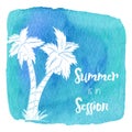 Watercolor Hawaiian, tropical graphic design