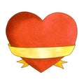 Watercolor heart Royalty Free Stock Photo