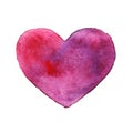 Watercolor heart, isolated