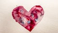 Watercolor heart. Symbol of love and romance hand drawn with watercolour paint. Passion and romance icon. St. Valentines Royalty Free Stock Photo