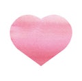 Watercolor Heart On White Background