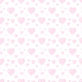 Watercolor hearts seamless background. Pink watercolor heart pattern. Colorful watercolor romantic texture Royalty Free Stock Photo