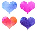 Watercolor Hearts