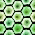 Watercolor hexagon grid seamless pattern Royalty Free Stock Photo
