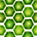 Watercolor hexagon grid seamless pattern Royalty Free Stock Photo