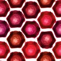 Watercolor hexagon grid seamless pattern Royalty Free Stock Photo