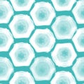 Watercolor hexagon grid seamless pattern Royalty Free Stock Photo