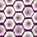 Watercolor hexagon grid seamless pattern Royalty Free Stock Photo