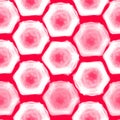 Watercolor hexagon grid seamless pattern Royalty Free Stock Photo