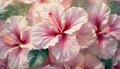 Watercolor Hibiscus Flowers