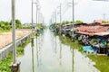 Watercolor of huatakea canal in ladkrabang at bangkok thailand Royalty Free Stock Photo