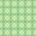 Watercolor ikat repeating tile border. Green nice