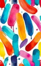 Watercolor illustration, abstract rough colorful brush strokes art painting wallpaper background Royalty Free Stock Photo