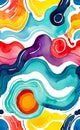 Watercolor illustration, abstract rough colorful brush strokes art painting wallpaper background Royalty Free Stock Photo