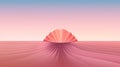 Colorful Abstract Concept: Shell Wave Against Pink Backdrop Royalty Free Stock Photo