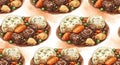 Watercolor Illustration of Beef Stew Dishes Royalty Free Stock Photo