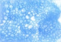 Watercolor illustration blue background bubbles Royalty Free Stock Photo